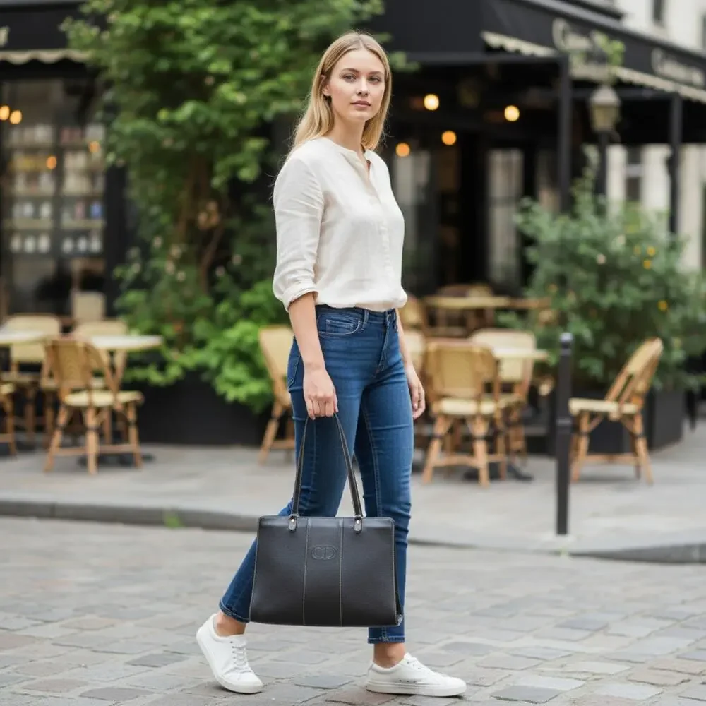 Christian Dior Vintage Black Leather Shoulder Bag - Picture 11 of 11